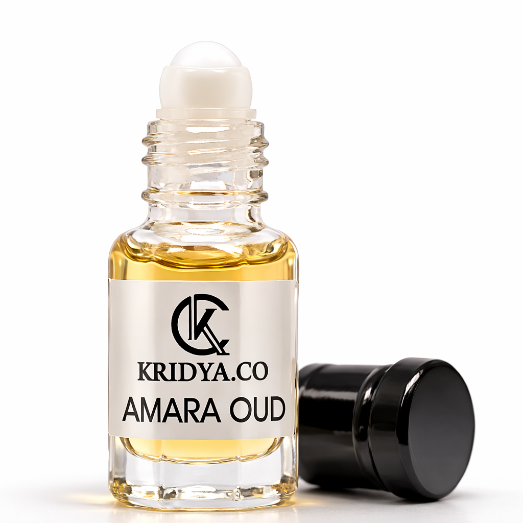 KRIDYA.CO Premium Amara Oud Attar – Luxury Floral Oud Perfume Oil