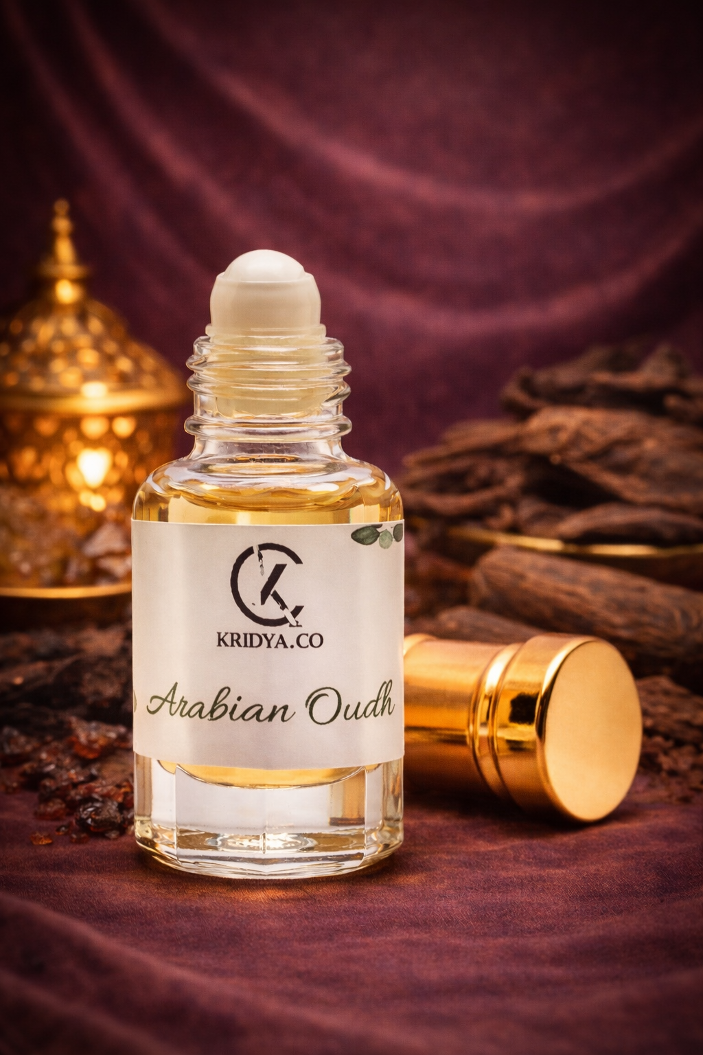 KRIDYA.CO Arabian Oud Attar – Luxury Alcohol-Free Perfume Oil | Rich Woody Perfume Oil