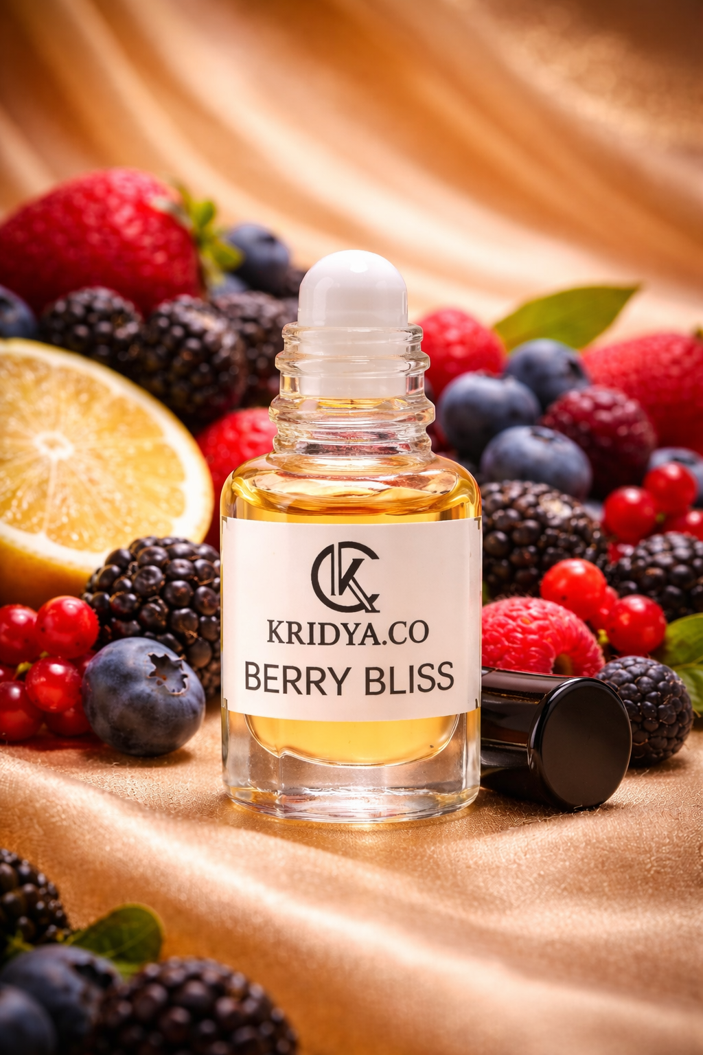 KRIDYA.CO Berry Bliss Attar – Sweet Tropical Alcohol-Free Fragrance