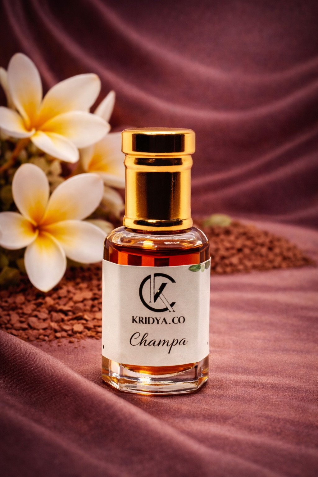 KRIDYA.CO Premium Champa Attar – Exotic Floral Perfume Oil | Alcohol-Free Perfume Oil