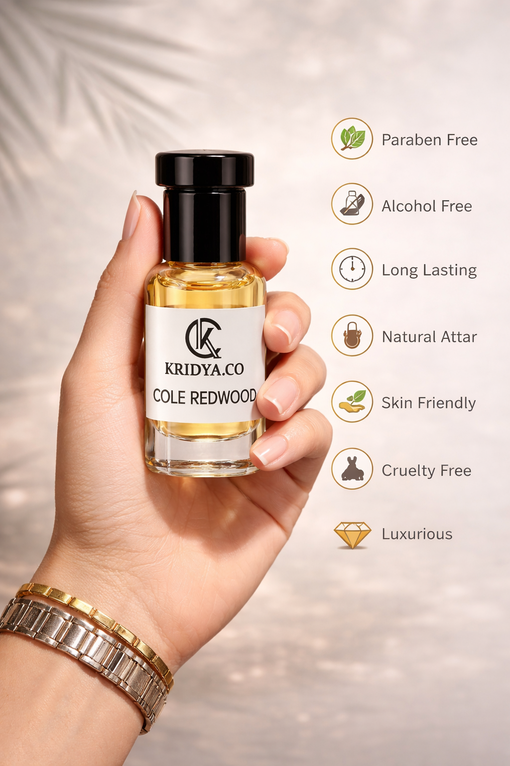 RIDYA.CO Cole Redwood  Attar – Luxury Woody Oriental Perfume Oil | Alcohol-Free Premium Fragrance