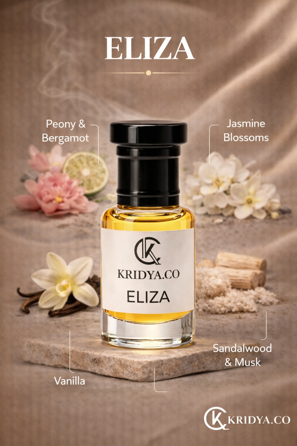 KRIDYA.CO Premium Eliza Attar – Fresh Oriental Perfume Oil