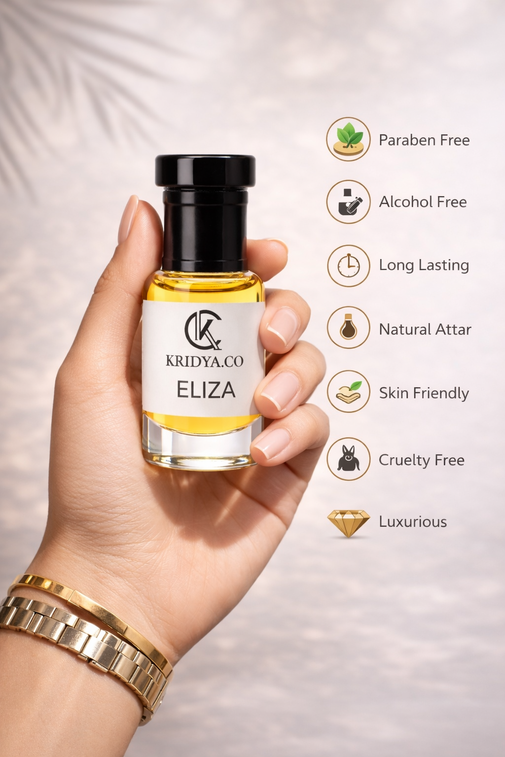KRIDYA.CO Premium Eliza Attar – Fresh Oriental Perfume Oil