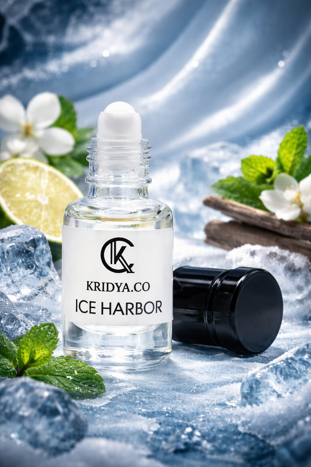 KRIDYA.CO Ice Harbor Attar – Premium Long Lasting Alcohol-Free Perfume Oil