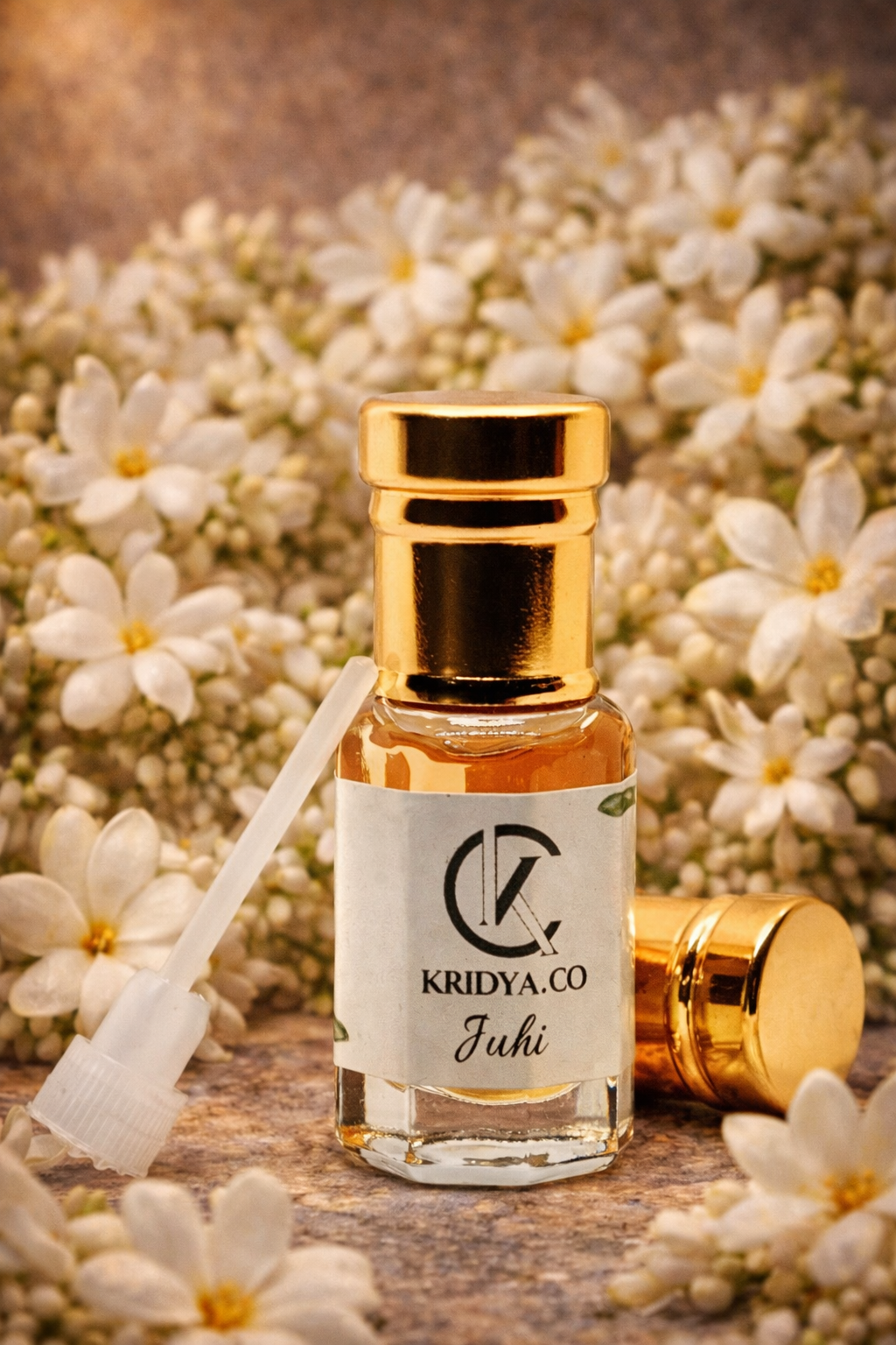 KRIDYA.CO Juhi Attar – Premium Long Lasting Alcohol-Free Perfume Oil | White Floral Perfume Oil