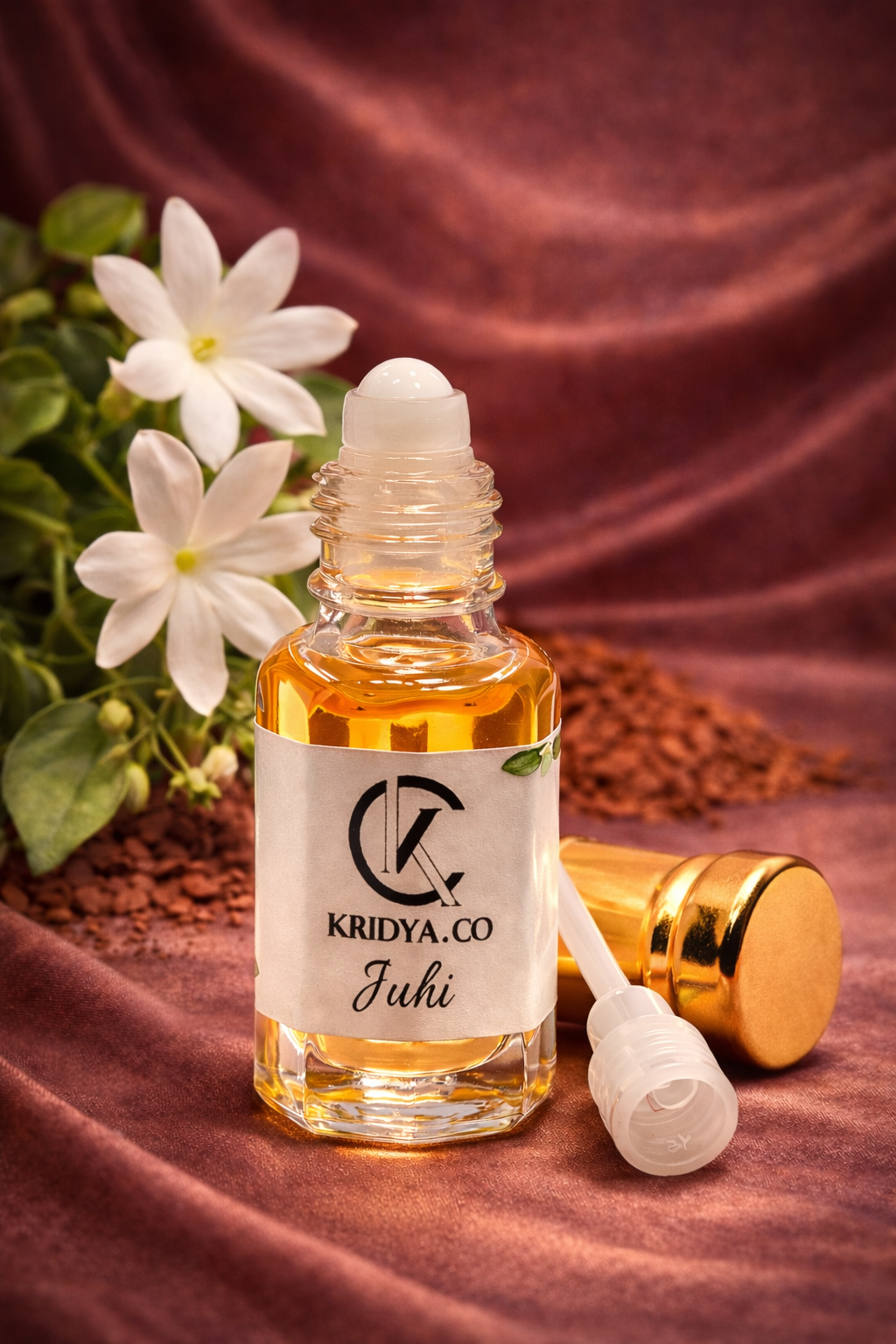 KRIDYA.CO Juhi Attar – Premium Long Lasting Alcohol-Free Perfume Oil | White Floral Perfume Oil