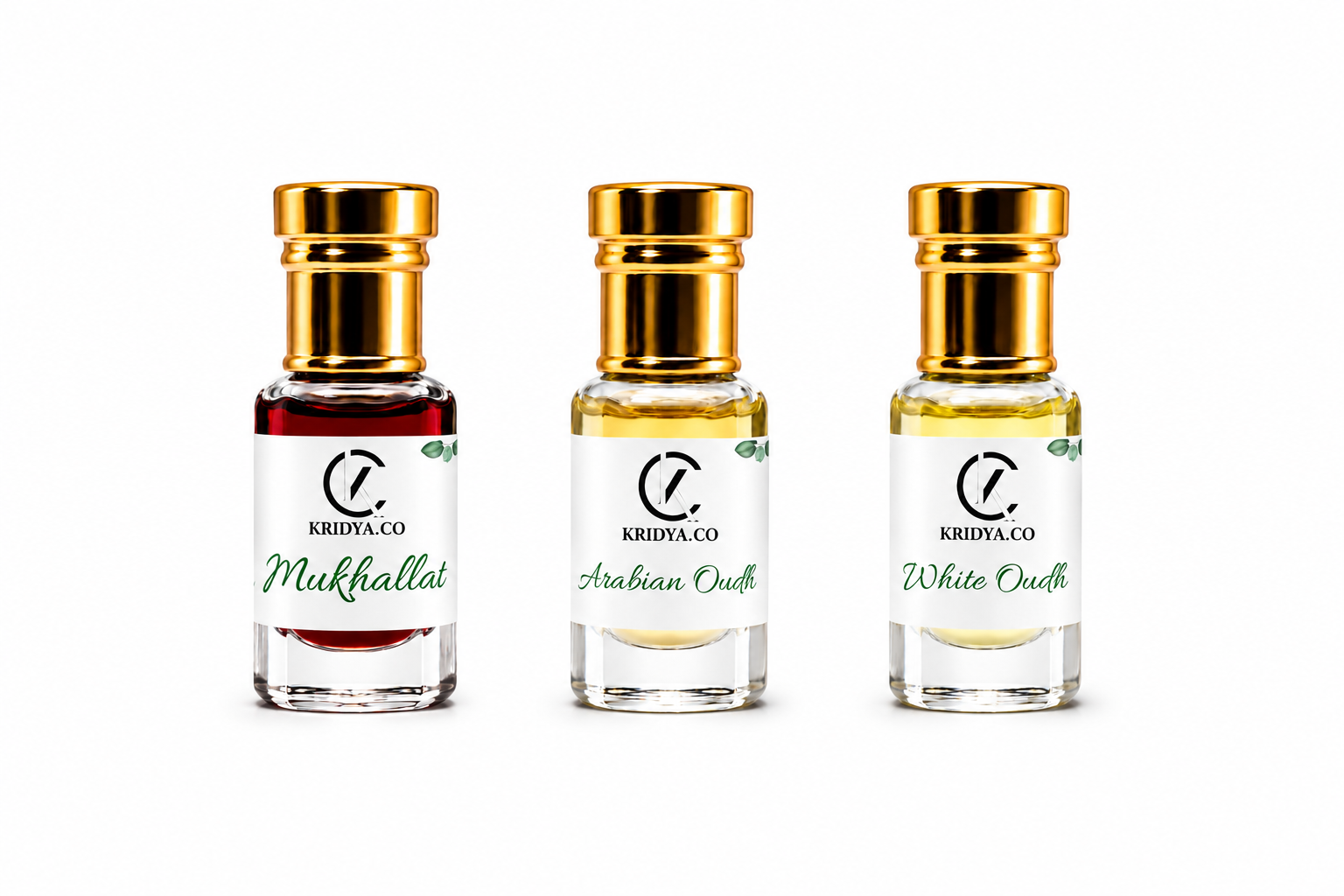 KRIDYA.CO Luxury Oud Attar Combo – 3 x 3ml