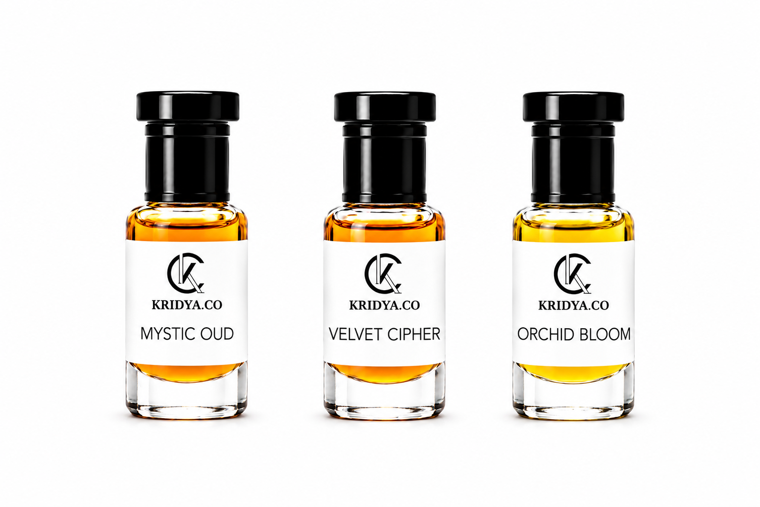 KRIDYA.CO Premium Attar Combo Set Unisex- 3 x 3ml
