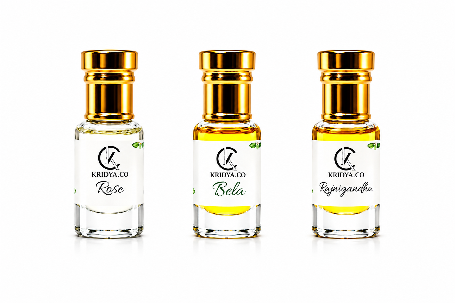 KRIDYA.CO Heritage Attar Combo ,Mitti,Khus & Rose-3 x 3ml