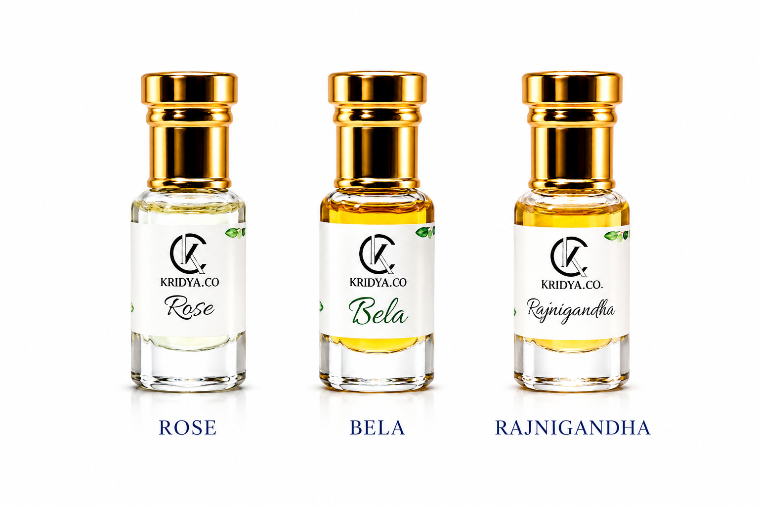 KRIDYA.CO Heritage Attar Combo ,Mitti,Khus & Rose-3 x 3ml
