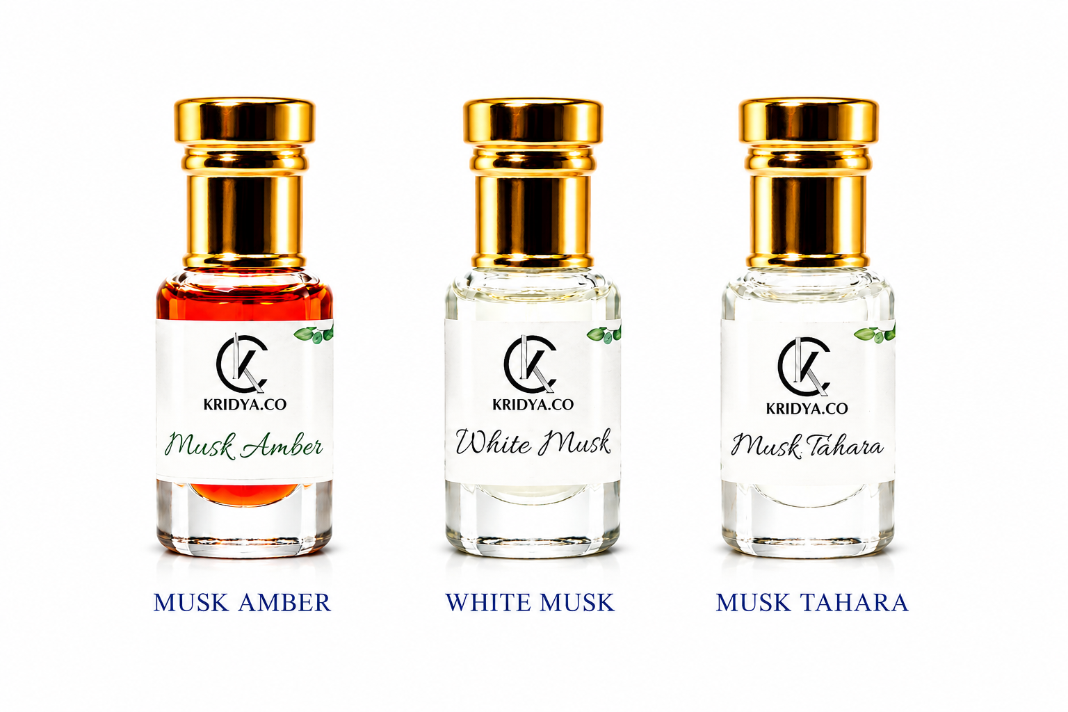 KRIDYA.CO Premium Musk Attar Combo Set Unisex - 3 x 3ml