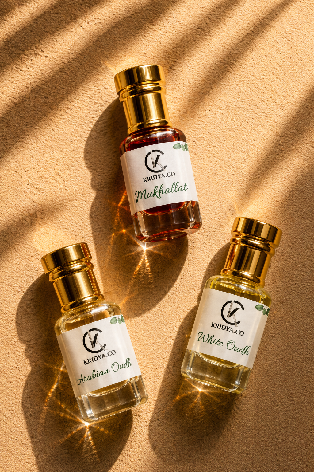 KRIDYA.CO Luxury Oud Attar Combo – 3 x 3ml