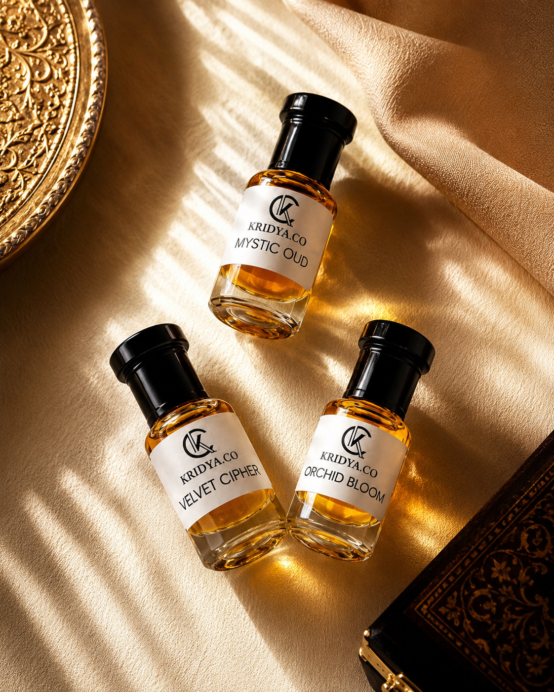 KRIDYA.CO Premium Attar Combo Set Unisex- 3 x 3ml