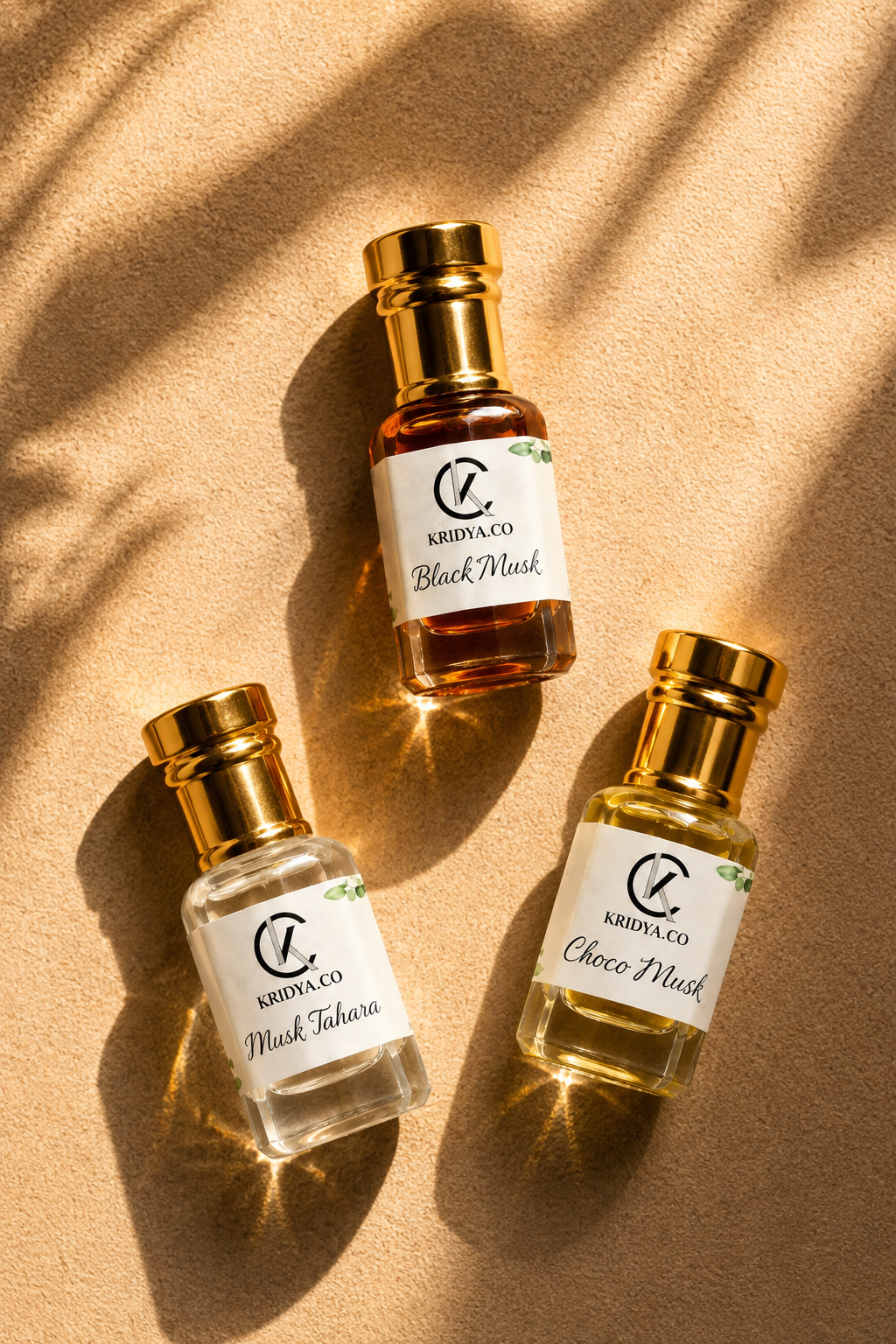 KRIDYA.CO Luxury Musk Attar Collection –3 x 3ml
