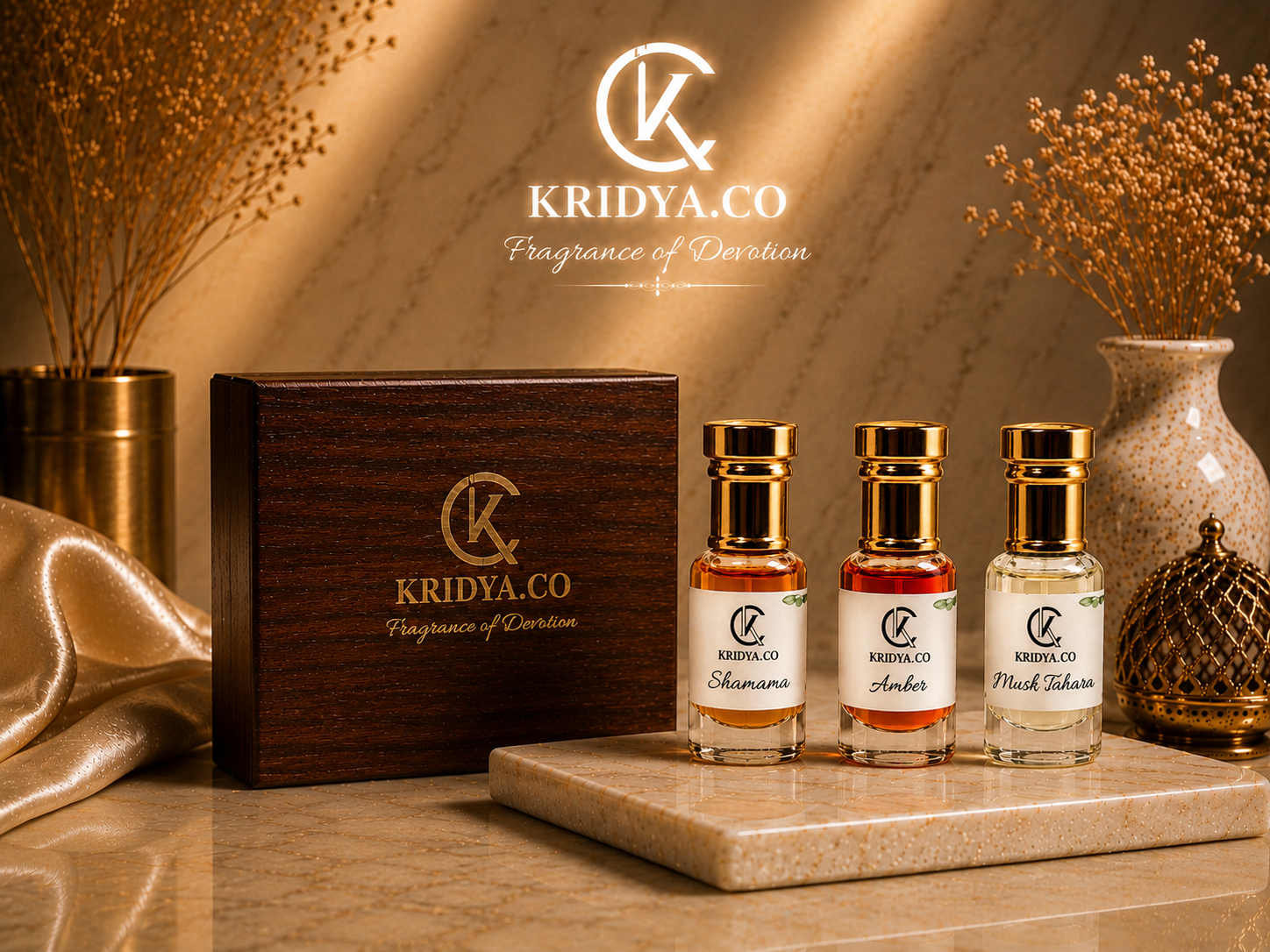 KRIDYA.CO Premium Oriental Attar Combo Set 3 x 3ml