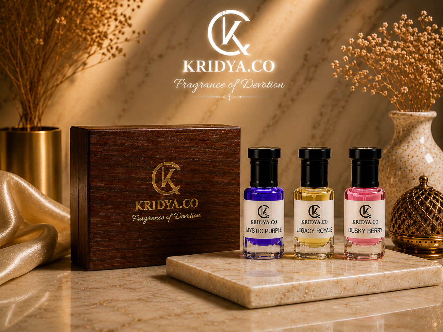 KRIDYA.CO Premium Attar Combo  Set - 3 x 3ml