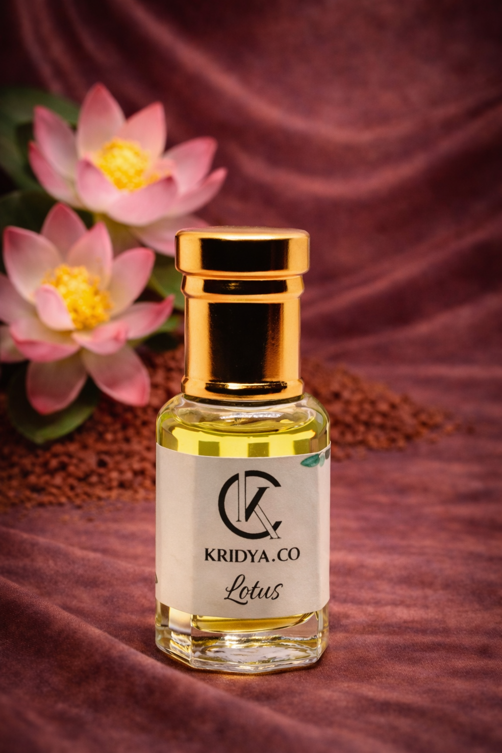 KRIDYA.CO Lotus Attar – Premium Long Lasting Alcohol-Free Perfume Oil