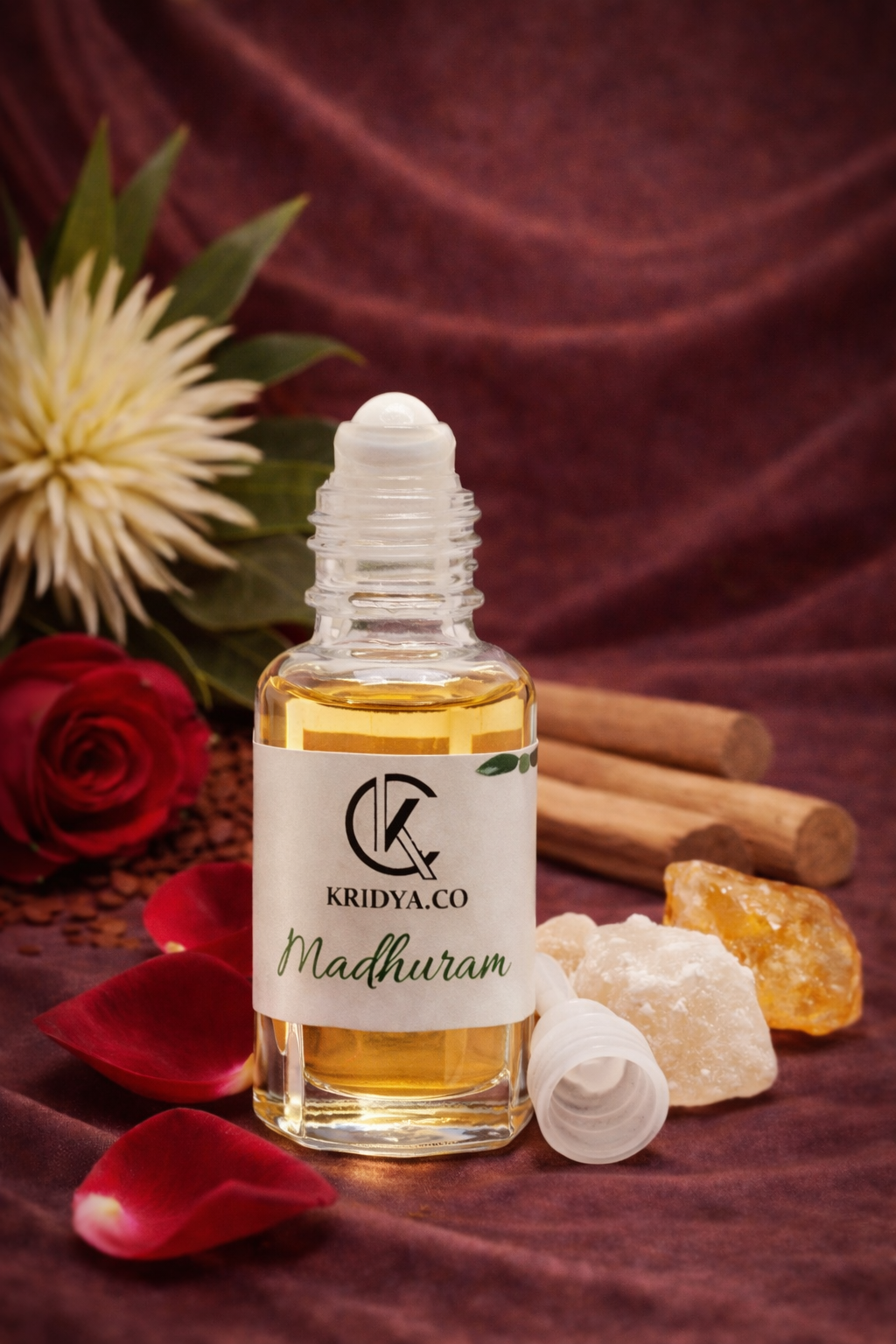 KRIDYA.CO Brij Madhuri Attar – Luxury Floral Oriental Perfume Oil | Premium Alcohol-Free Perfume Oil