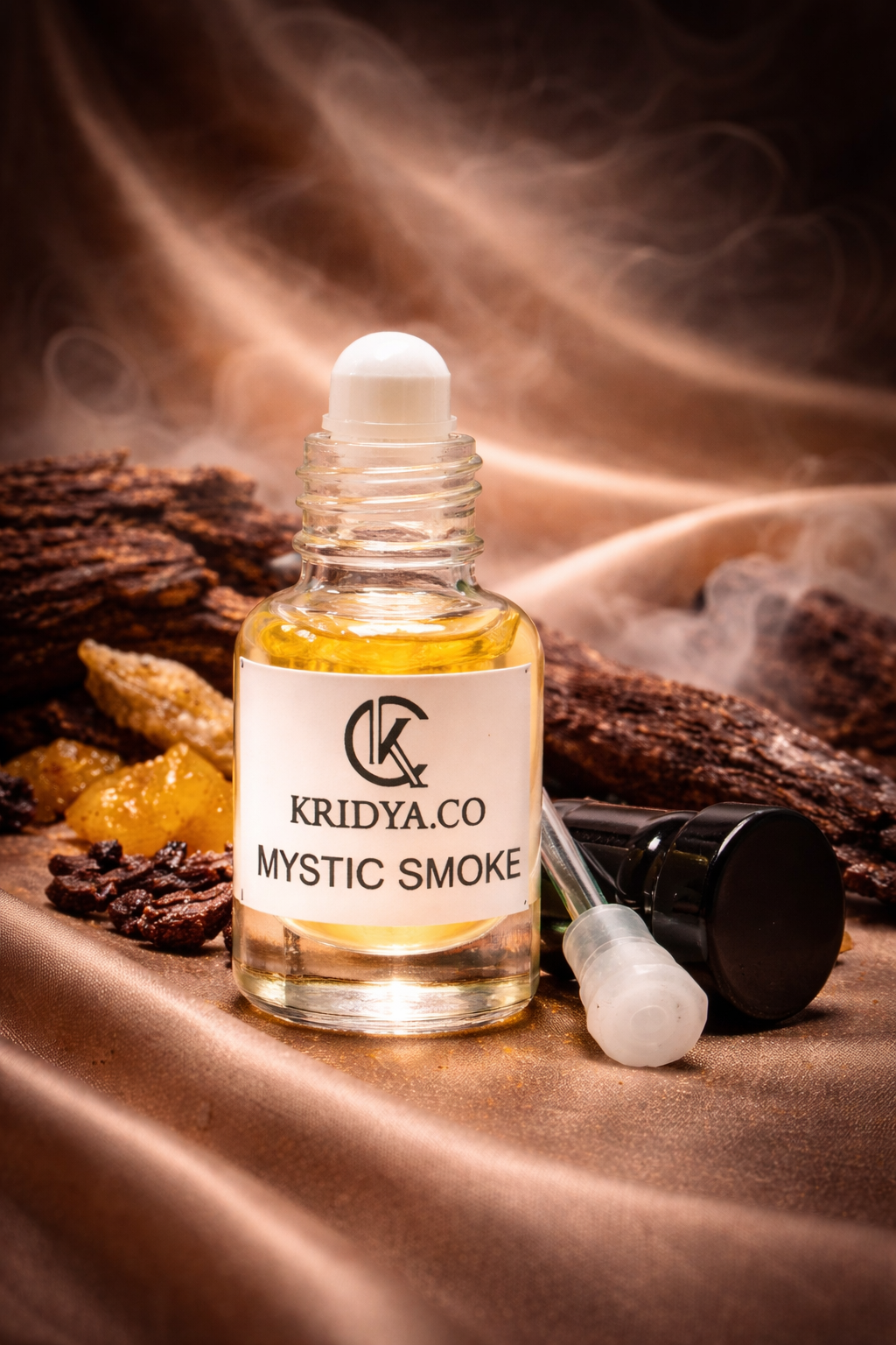 KRIDYA.CO Mystic Smoke Attar for Men & Women – Luxury Smoky Perfume Oil