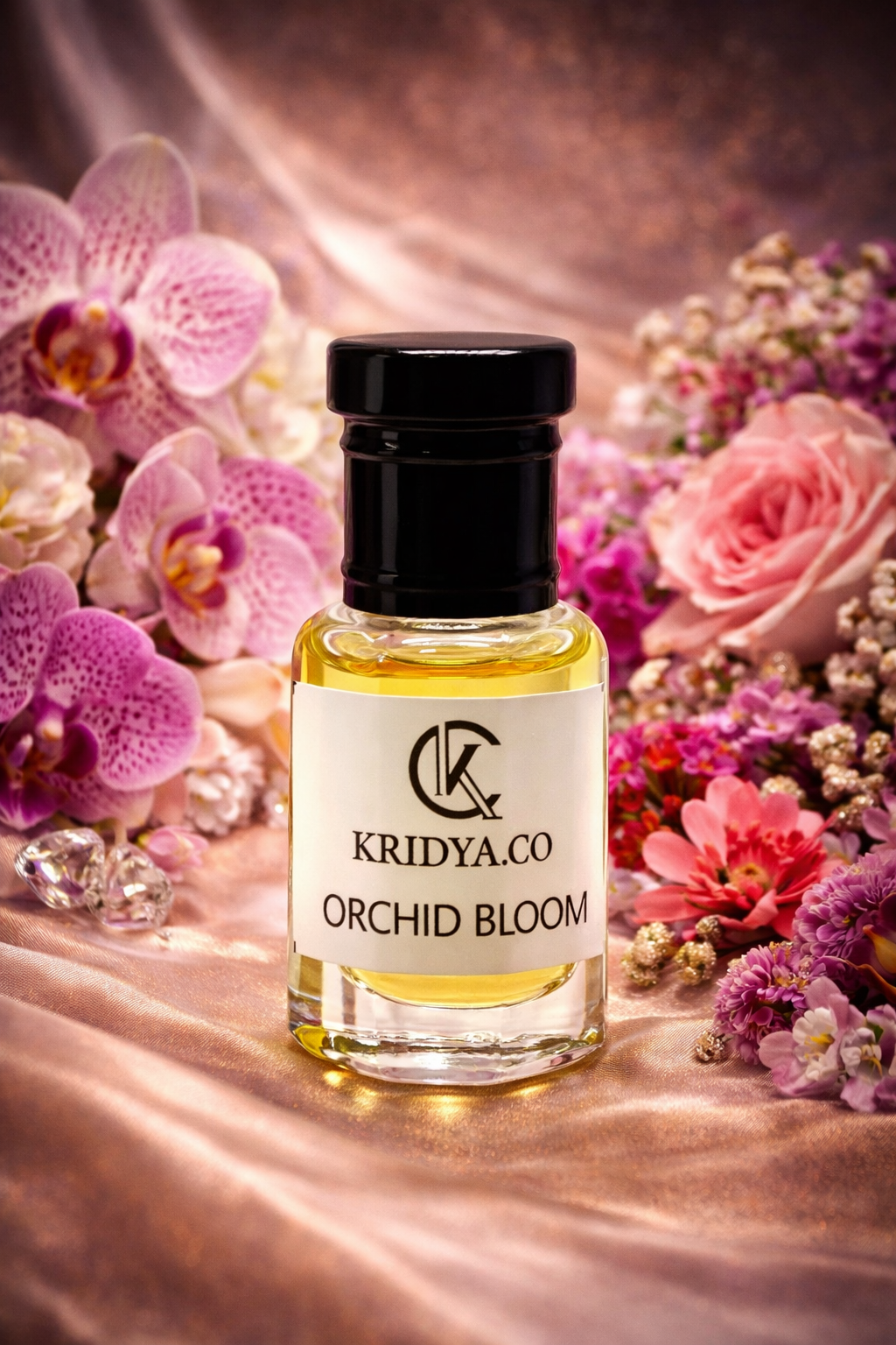 KRIDYA.CO Orchid Bloom Attar – Premium Long Lasting Alcohol-Free Perfume Oil