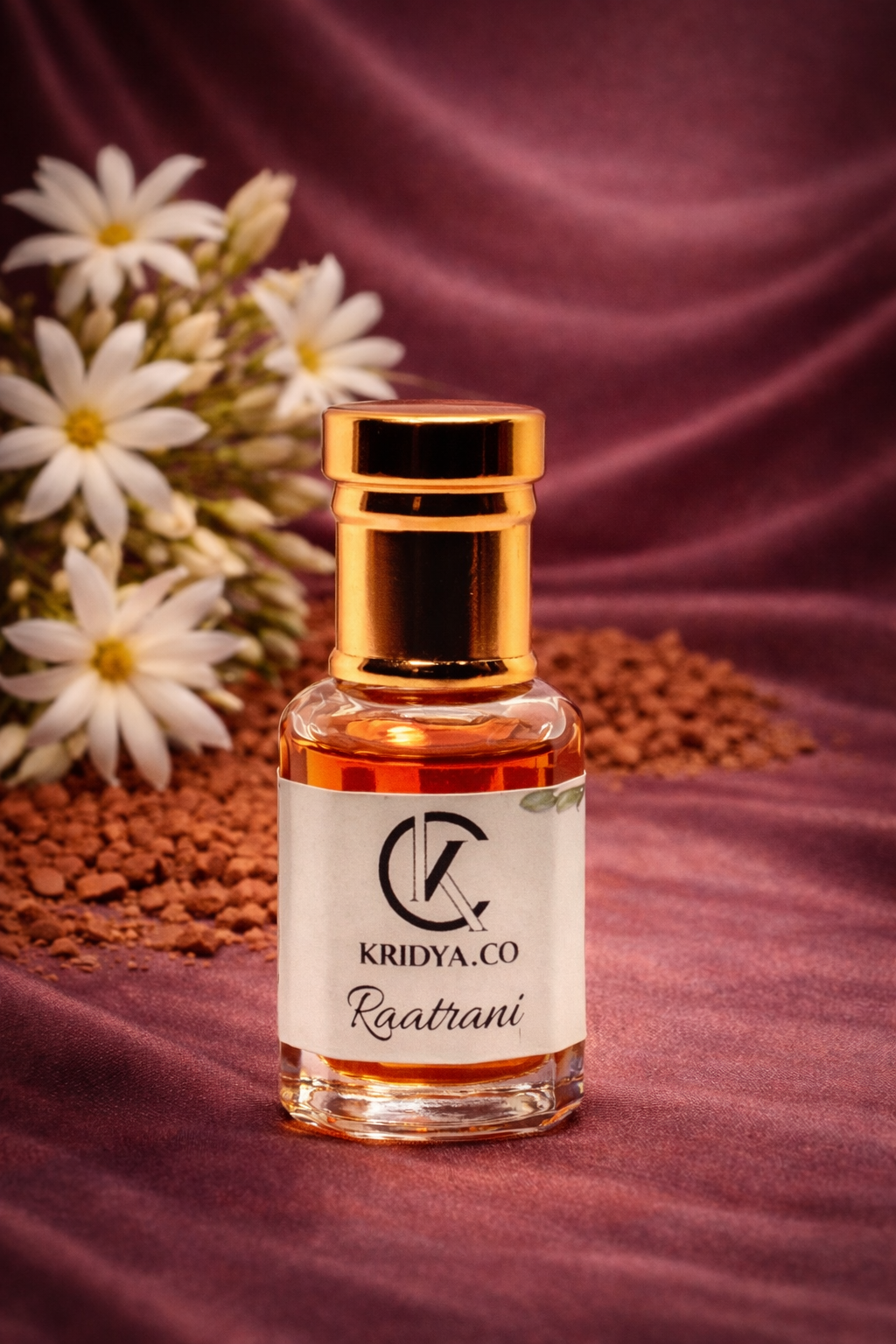 KRIDYA.CO Premium Raat Rani Attar – Night Bloom Floral Perfume Oil |  Luxury Perfume Oil |Alcohol-Free Floral Fragrance