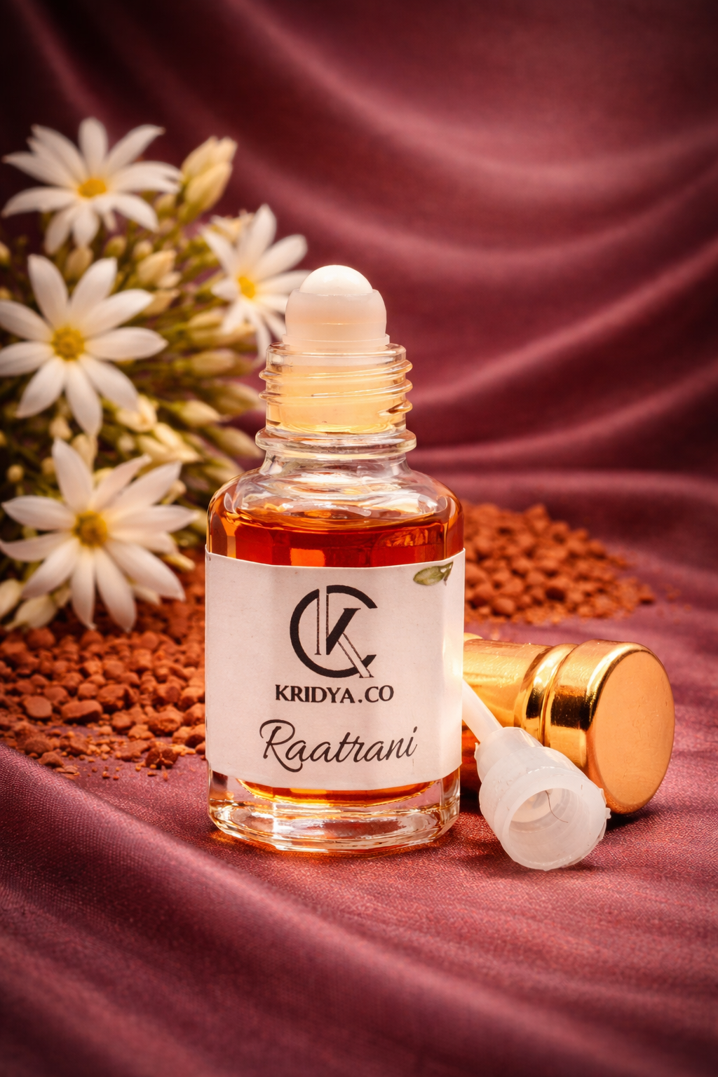 KRIDYA.CO Premium Raat Rani Attar – Night Bloom Floral Perfume Oil |  Luxury Perfume Oil |Alcohol-Free Floral Fragrance