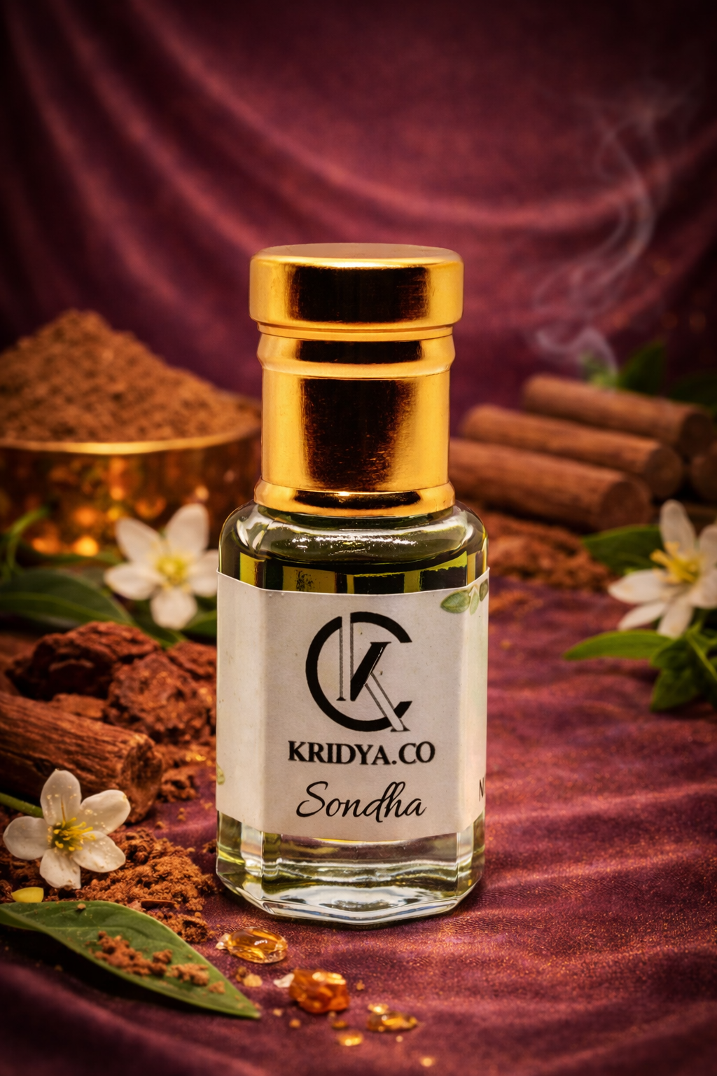 KRIDYA.CO Premium Sondha Attar – Traditional  Earthy ,Woody Perfume Oil | Alcohol-Free Perfume Oil