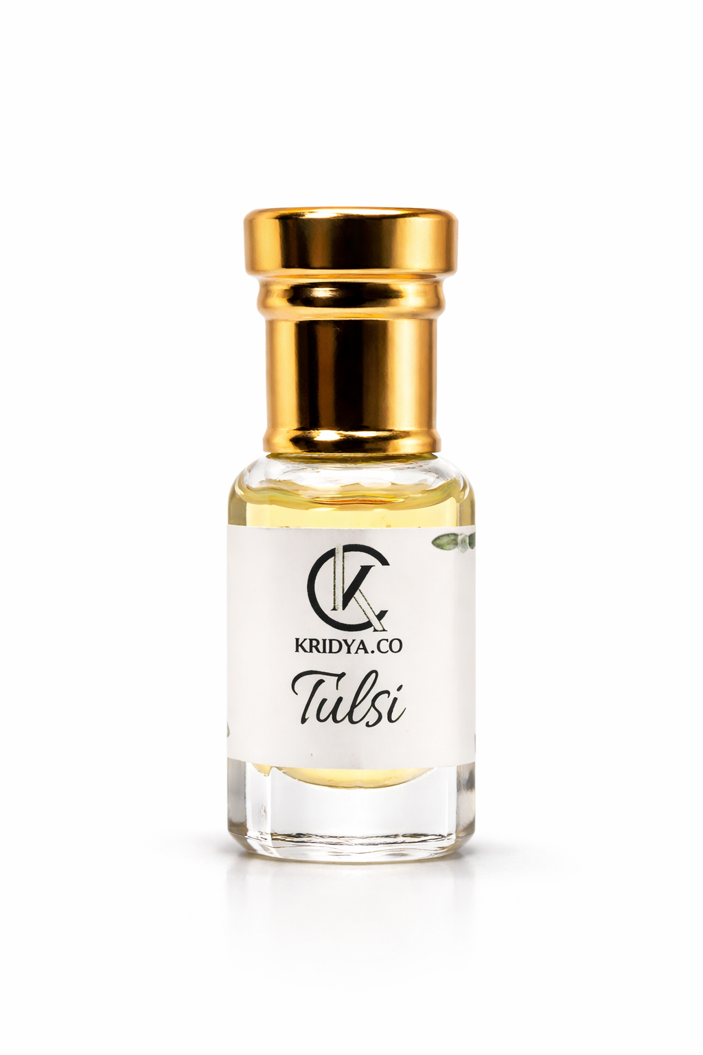 KRIDYA.CO Premium Tulsi Attar – Herbal Aromatic Perfume Oil | Alcohol-Free Perfume Oil
