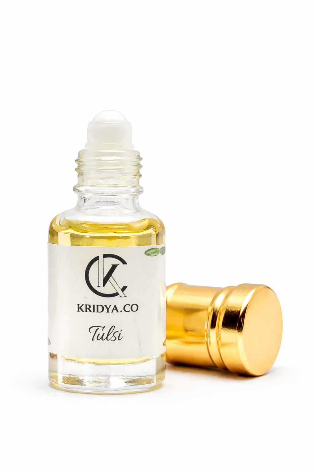 KRIDYA.CO Premium Tulsi Attar – Herbal Aromatic Perfume Oil | Alcohol-Free Perfume Oil