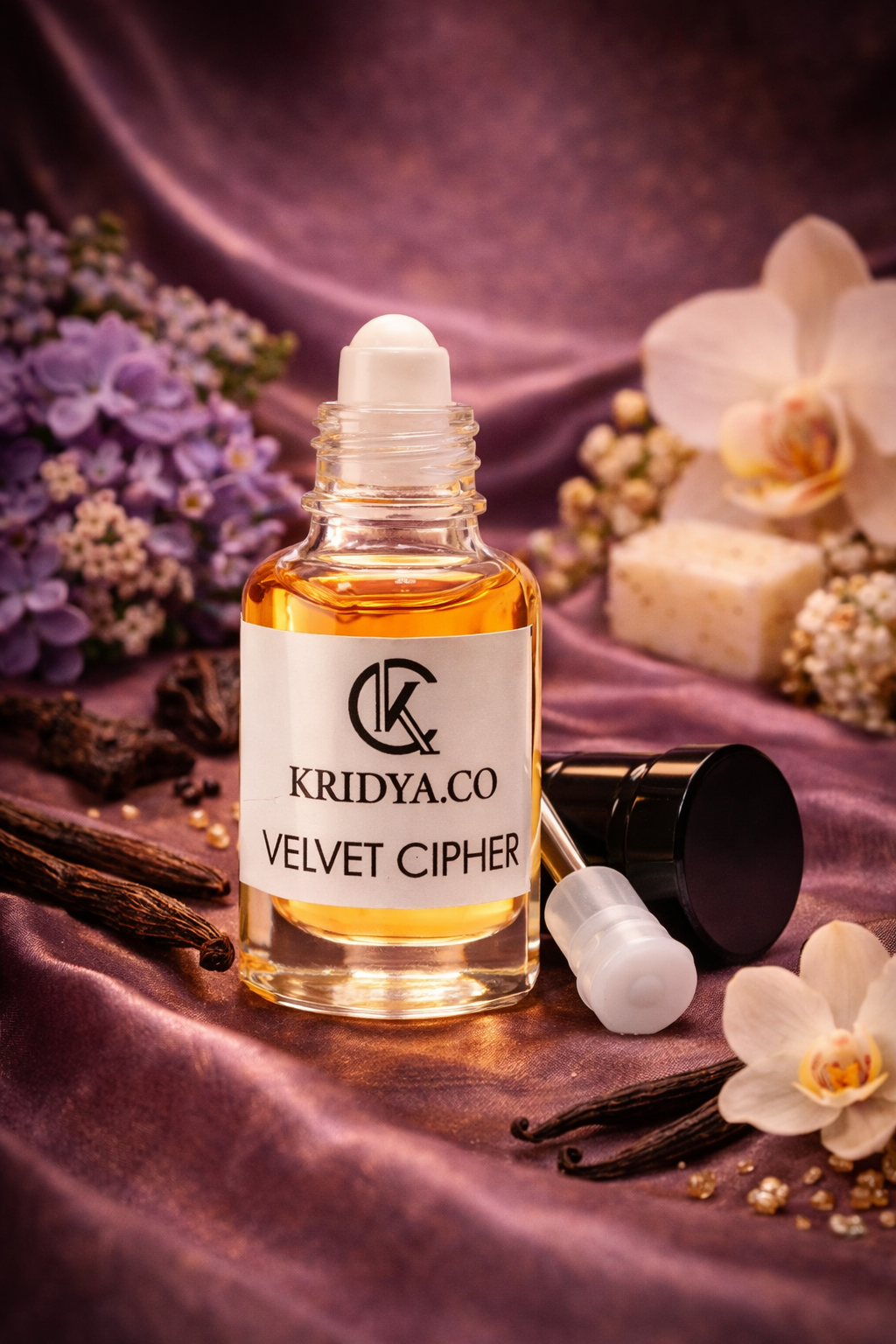 KRIDYA.CO Velvet Cipher Attar – Premium Long Lasting Alcohol-Free Perfume Oil