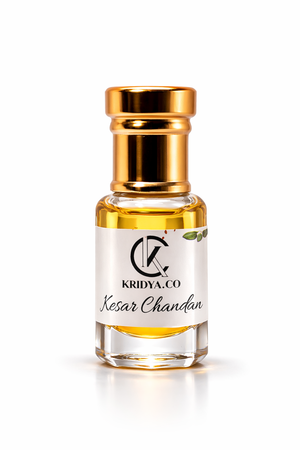 KRIDYA.CO Premium Kesar Chandan Attar – Saffron Sandalwood Perfume Oil