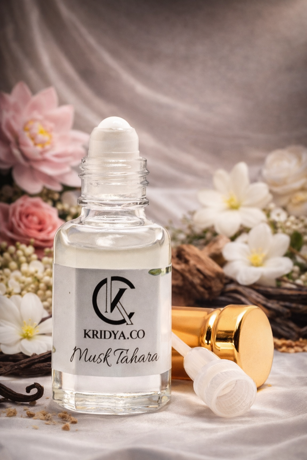 KRIDYA.CO Musk Tahara Attar – Fresh Powdery Alcohol-Free Fragrance