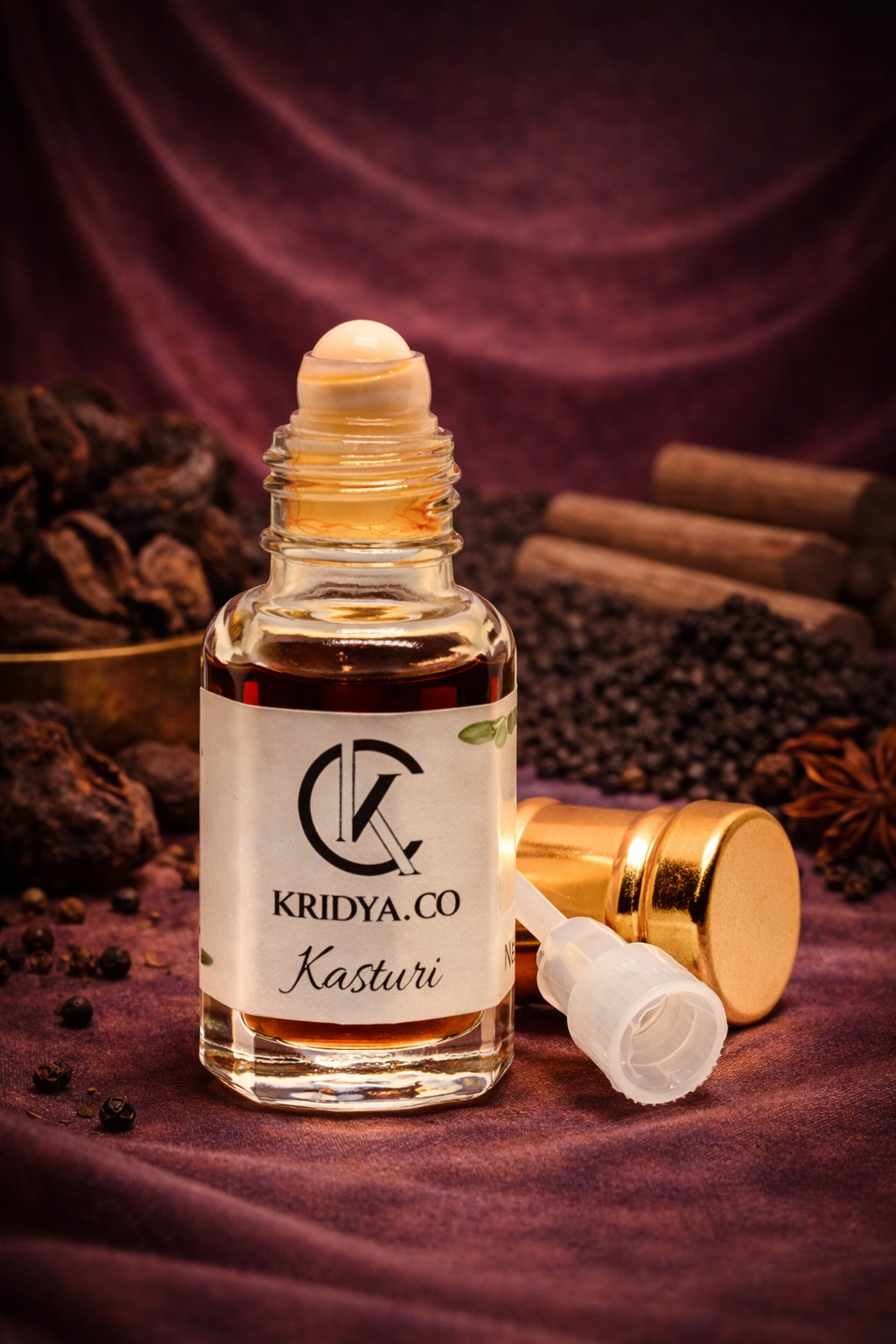 KRIDYA.CO Premium Kasturi Attar – Rich Musky Perfume Oil