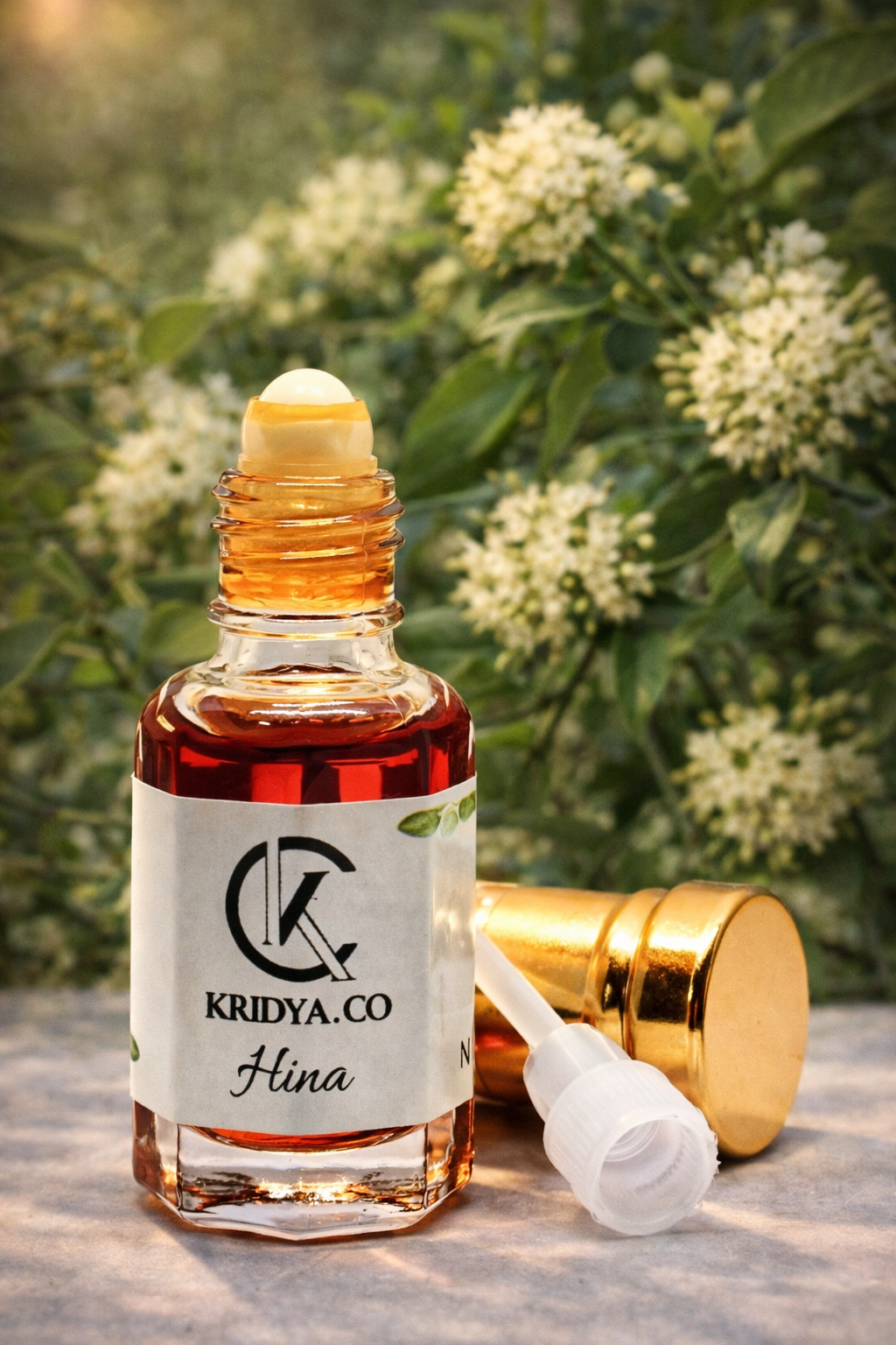 KRIDYA.CO Hina Attar – Warm Herbal Alcohol-Free Fragrance