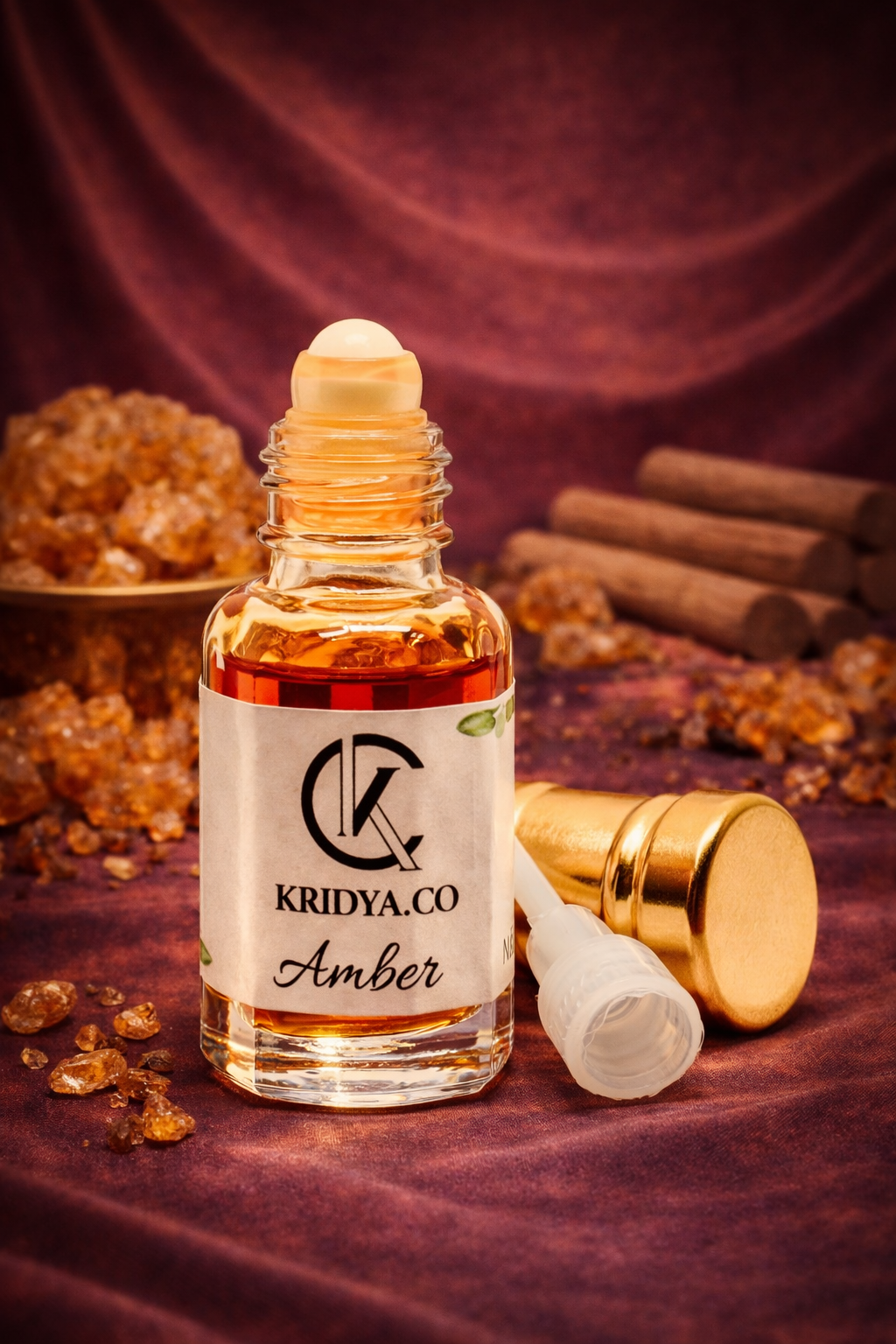 KRIDYA.CO Premium Amber Attar – Warm Oriental Perfume Oil