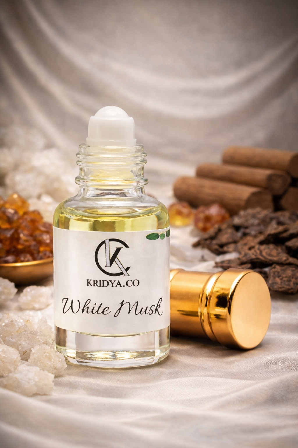 KRIDYA.CO Premium White Musk Attar – Soft Clean Musky Perfume Oil