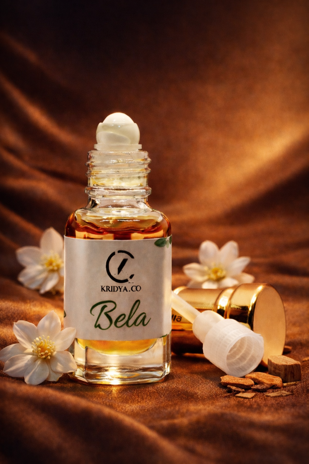 KRIDYA.CO Premium Bela Attar – Long Lasting Floral Fragrance Oil