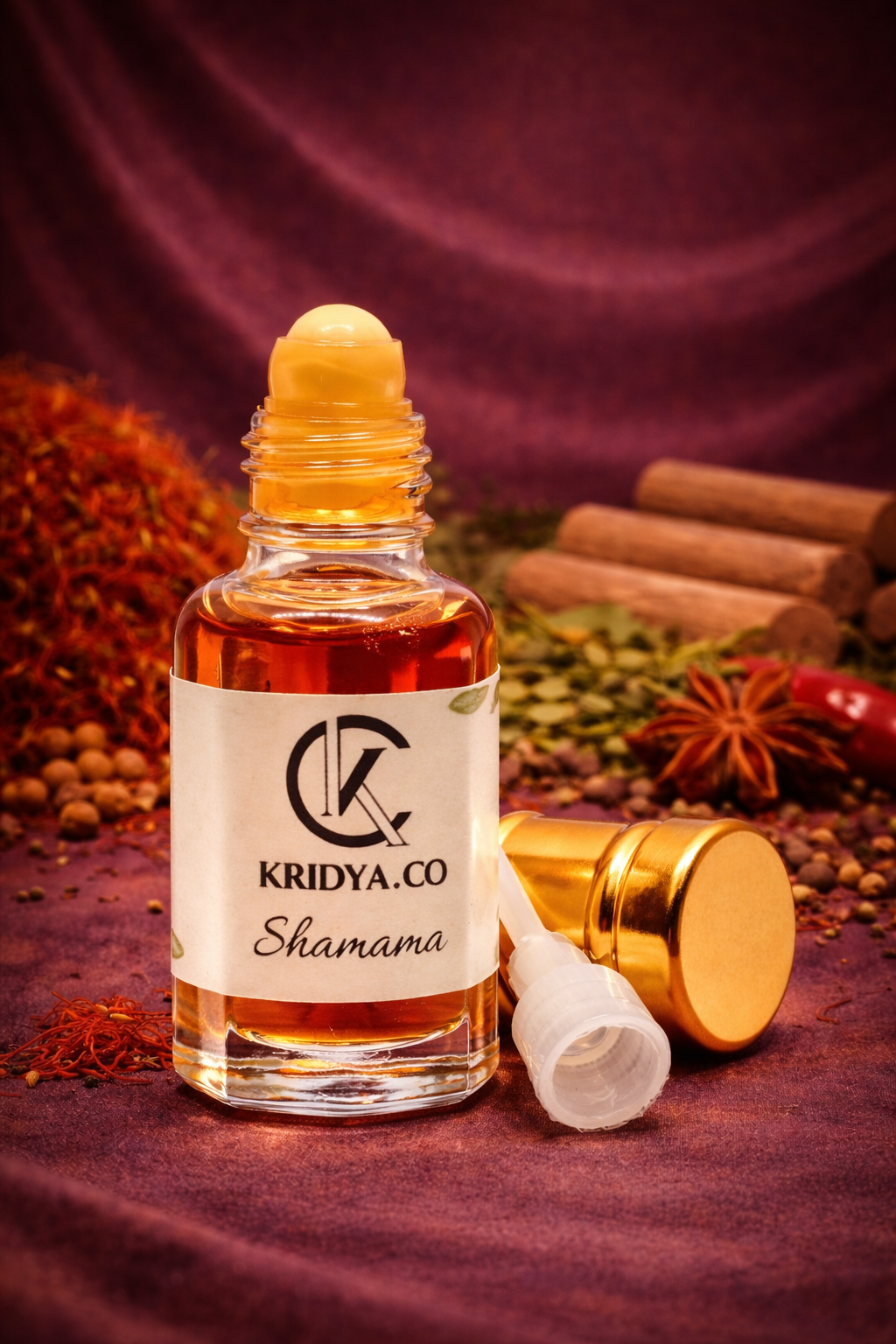 KRIDYA.CO Shamama Attar – Traditional Oriental Alcohol-Free Fragrance