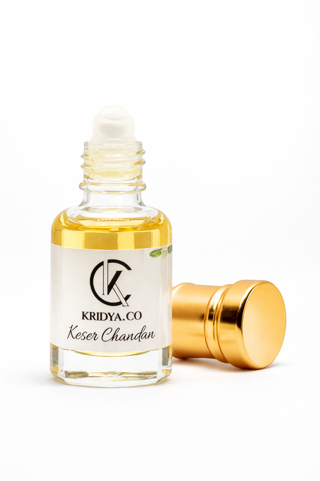 KRIDYA.CO Premium Kesar Chandan Attar – Saffron Sandalwood Perfume Oil