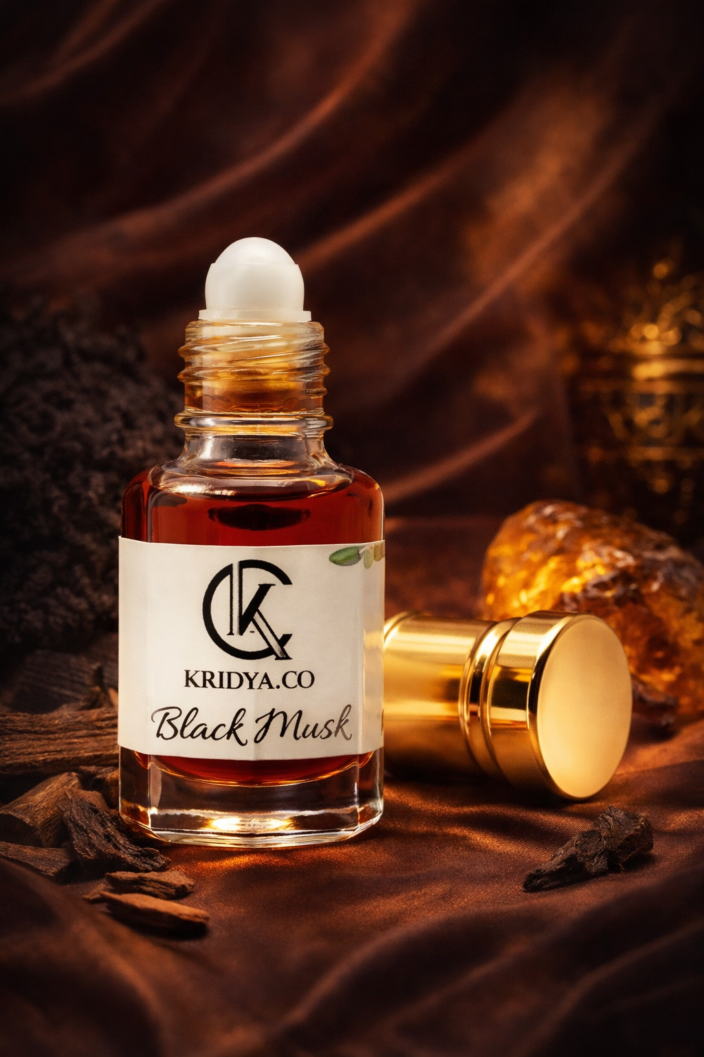 KRIDYA.CO Premium Black Musk Attar – Deep Musky Perfume Oil